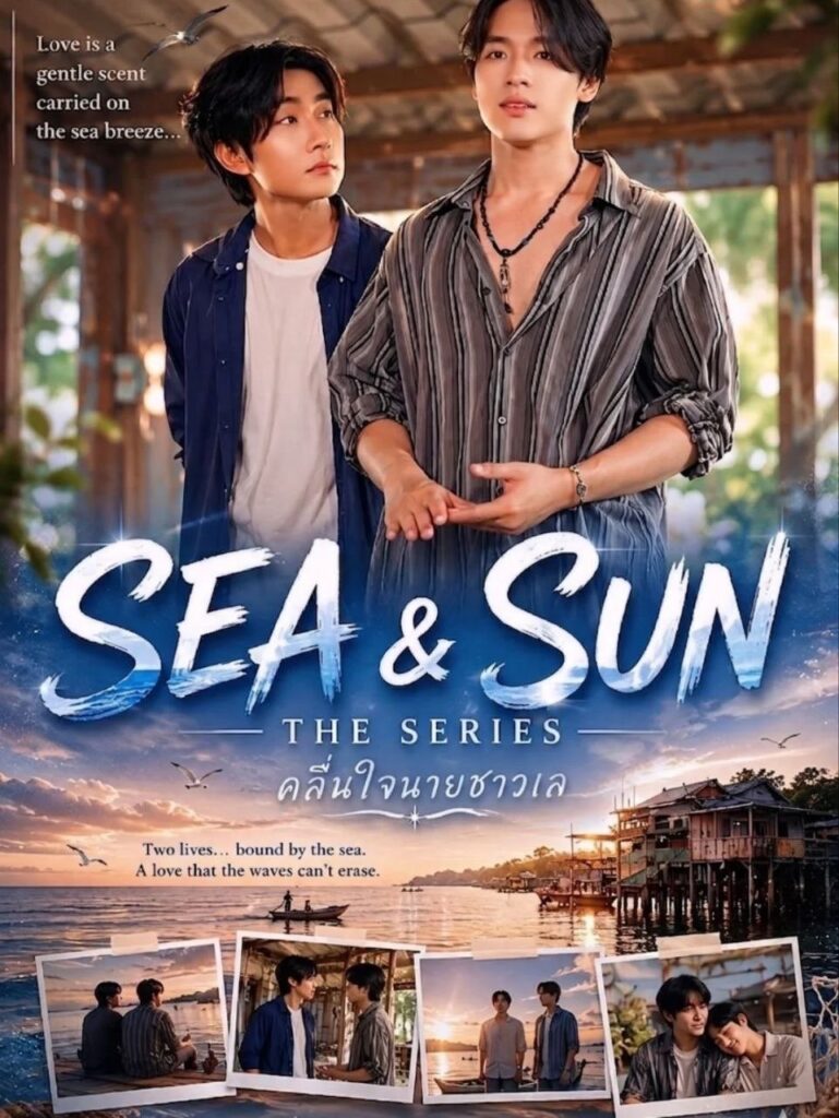 Revelado el primer póster de Sea And Sun The Series, el nuevo BL de Jumdee Film protagonizado por Tempo Jirawut y Jame Nutthaphon