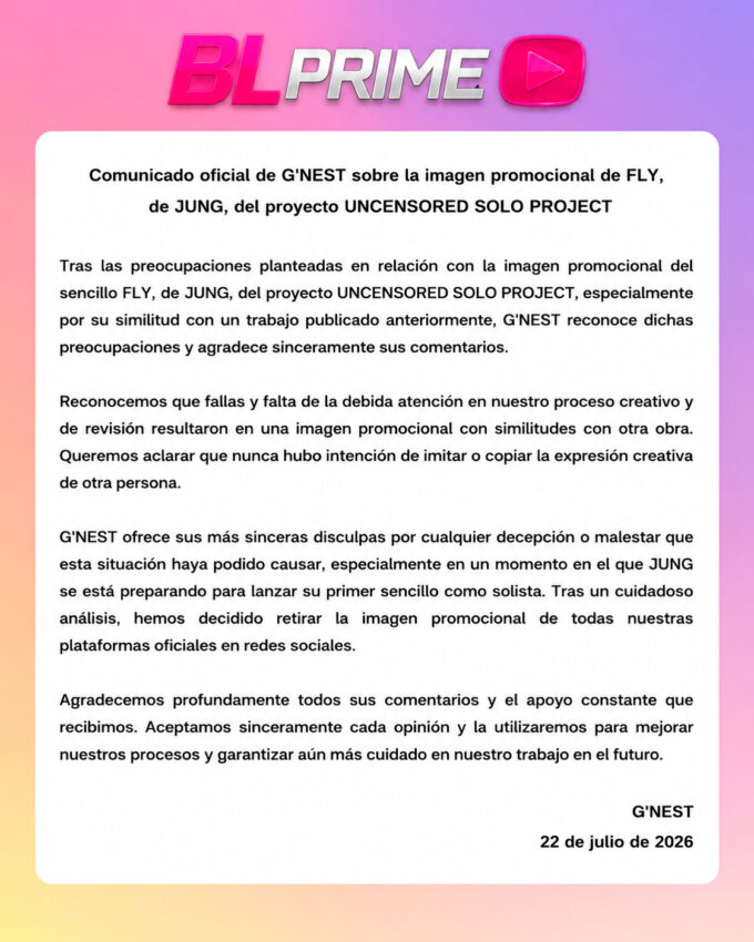 G'NEST y Jung se pronuncian tras la polémica que involucra a FLY