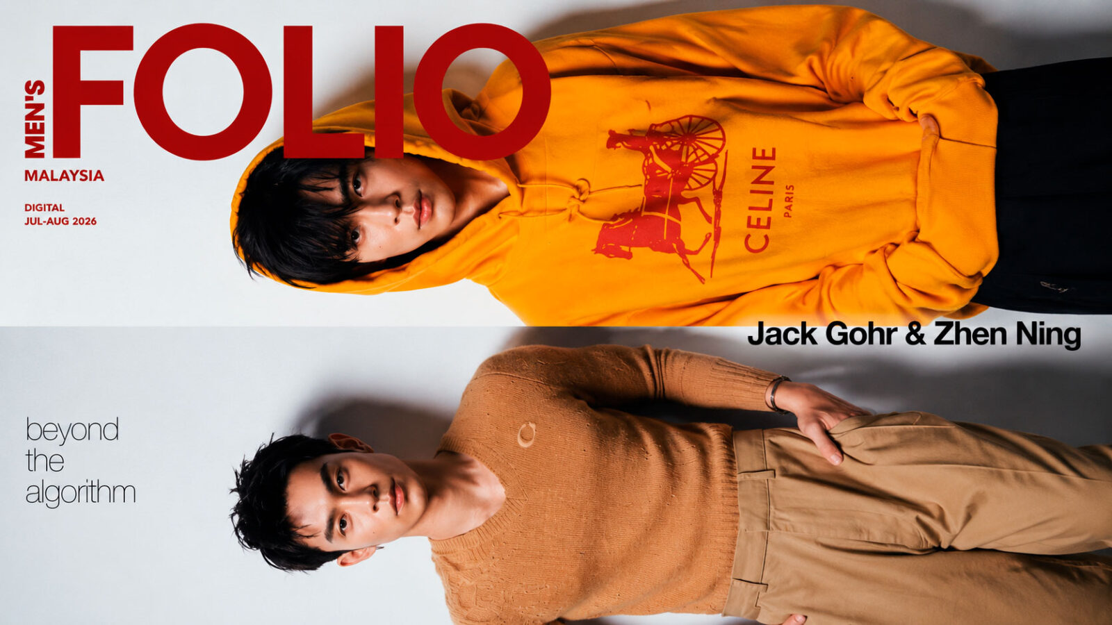 Jack Gohr y Zhen Ning de ‘Love Algorithm’ protagonizan una elegante sesión fotográfica para Men’s FOLIO