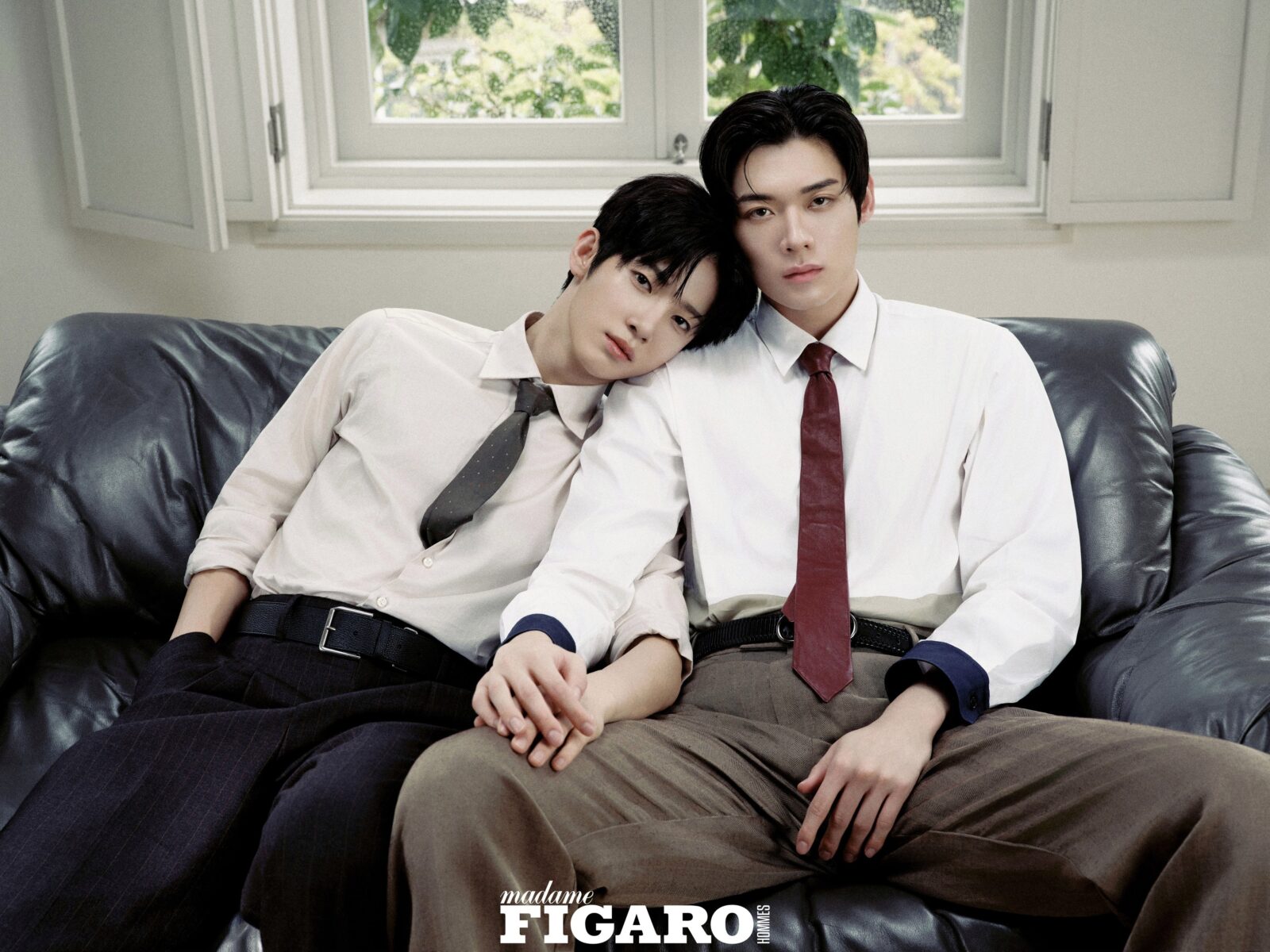 Park Siwoo y Kim Yoosik posan juntos para Madame Figaro