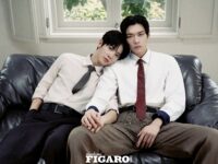 Park Siwoo y Kim Yoosik posan juntos para Madame Figaro